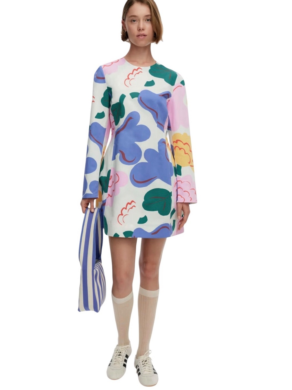 Merimekko lloinen kukasta kukkaan slim fit floral dress size 36